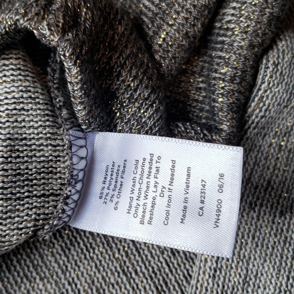 Talbot Gold Metallic Mock Neck Sweater Size 1X - NWT - Picture 6 of 8